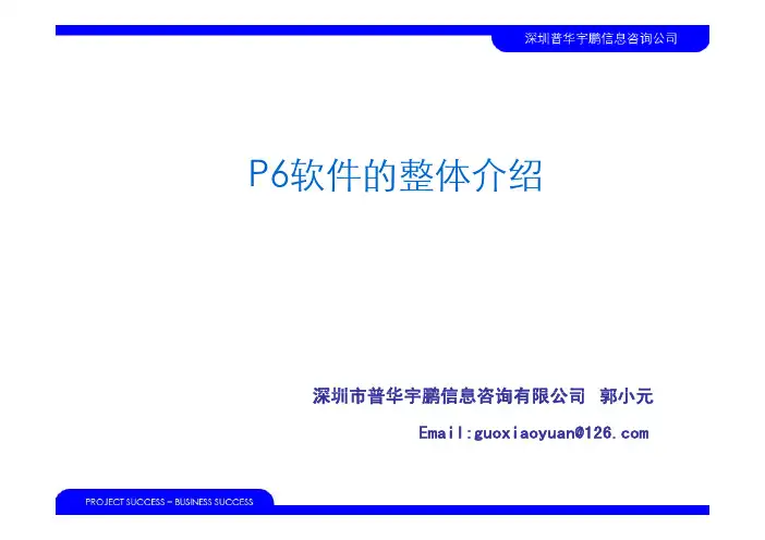 P6软件的整体介绍(P6-T01)