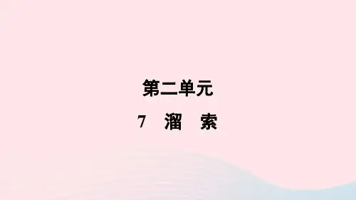 福建专版2024春九年级语文下册第二单元7溜索作业课件新人教版