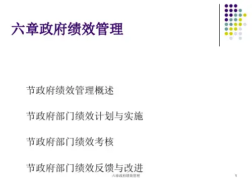 政府绩效管理概述(ppt35张)