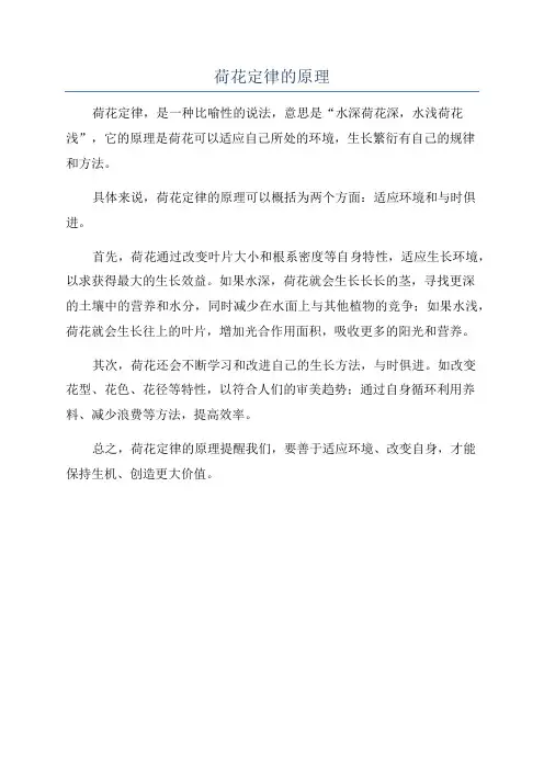 荷花定律的原理