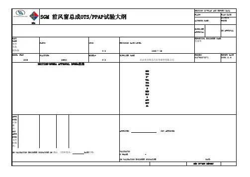 SGM980喷漆试验大纲