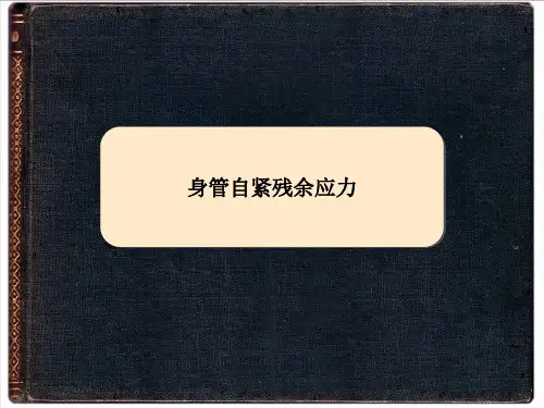 身管自紧残余应力