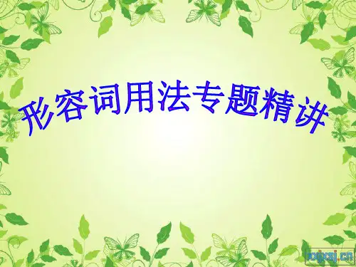 adj adv的用法