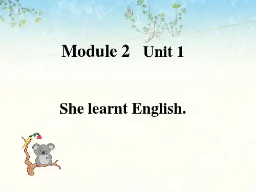 五年级下册英语课件Module2 Unit1She learnt English.外研版(三起)