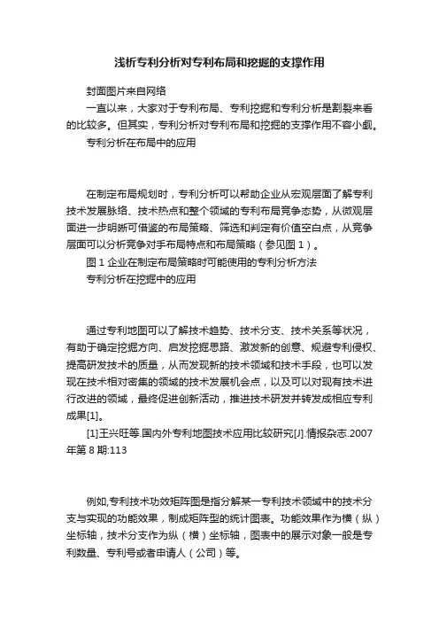 浅析专利分析对专利布局和挖掘的支撑作用
