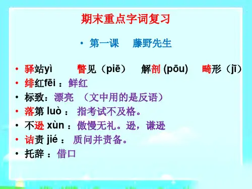 人教版八年级下册语文生字词读音及解释(完整版)