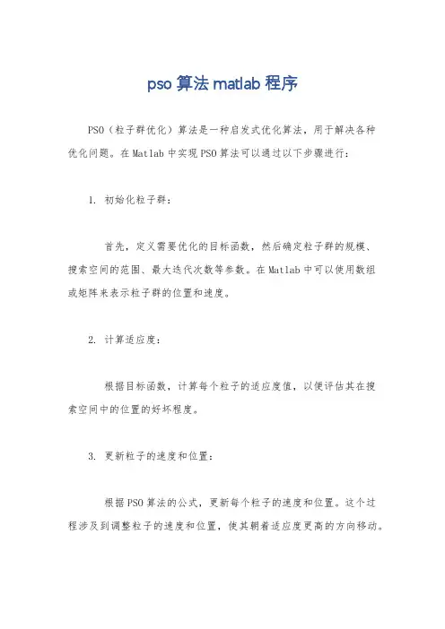 pso算法matlab程序