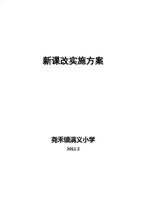 新课改实施方案