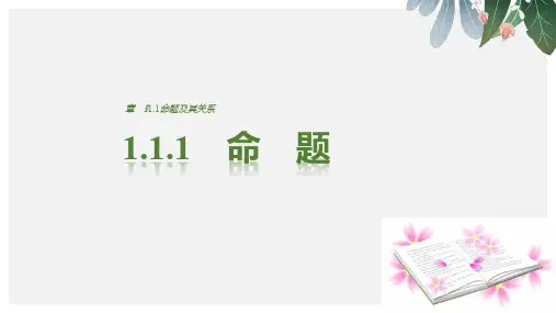 高中数学人教版A版选修1-1课件1.1.1 命 题ppt版本