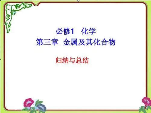 人教新课标版高一必修一第三章 金属及其化合物归纳与总结课件