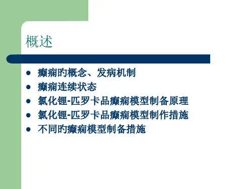 建立动物癫痫模型