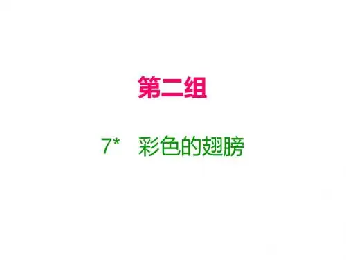六年级上册语文习题课件-7  彩色的翅膀｜人教新课标(含答案)