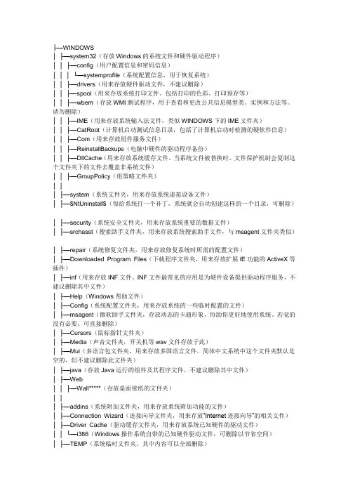 WINDOWS目录结构全解