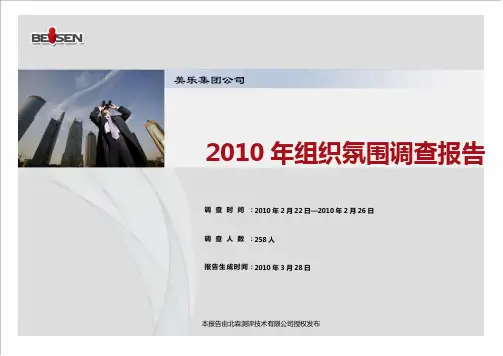 组织氛围调查报告(样本报告)