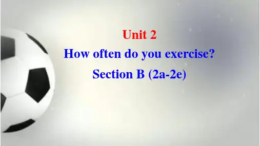 人教英语八年级上册 Unit2 Section B 2a-2e (共20张PPT)