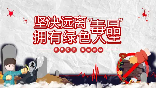 禁毒知识宣传讲座坚决远离毒品拥有绿色人生教育课件PPT