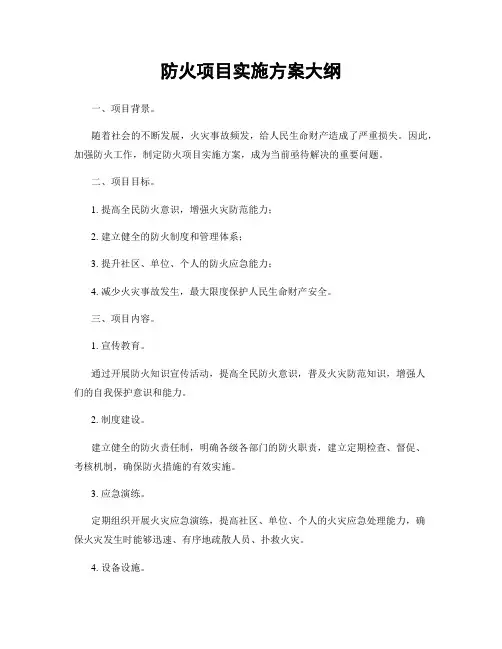 防火项目实施方案大纲