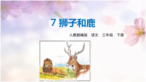 部编人教版三年级下语文第7课狮子和鹿课件