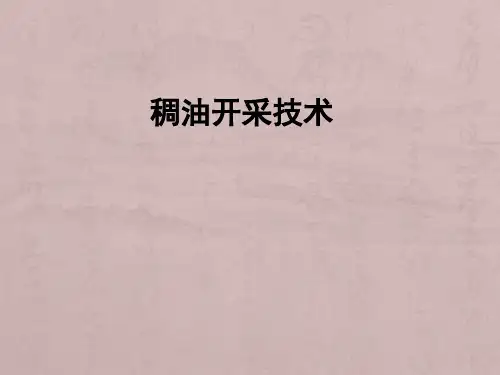 稠油开采技术ppt课件