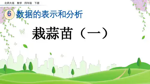 北师大版四年级数学下册《栽蒜苗(一)》PPT课件