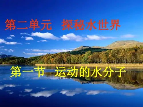第一节运动的水分子