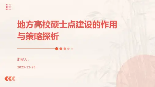 地方高校硕士点建设的作用与策略探析