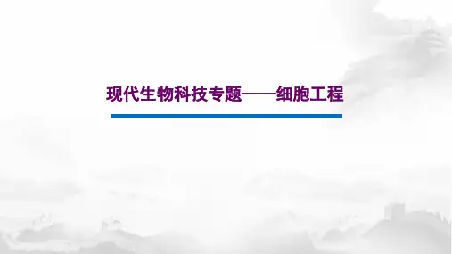 江苏生物高考复习 现代生物科技专题——细胞工程PPT