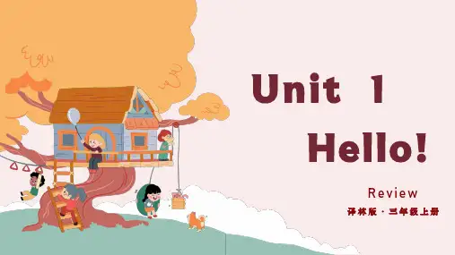2024年译林英语三年级上册Unit1 Hello!(复习课件)