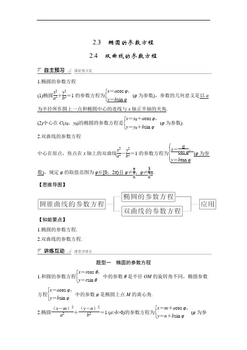 2.3 椭圆的参数方程
