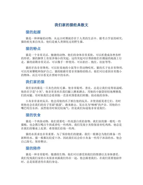 我们家的猫经典散文