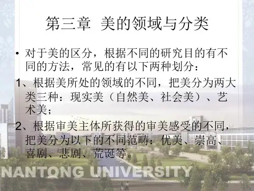 美的领域与分类