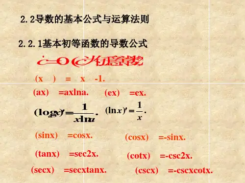 导数的基本公式与运算法则PPT优秀课件