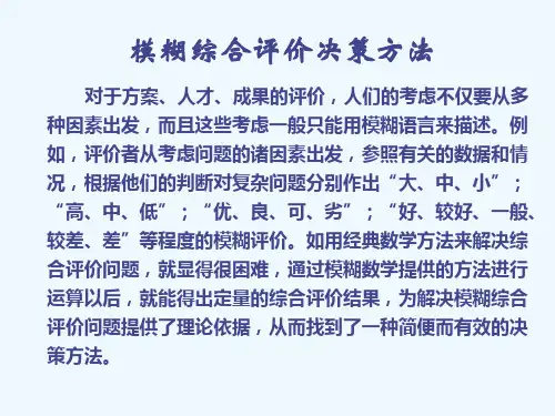 模糊综合评价