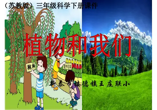 (精选PPT版)苏教版三年级科学《植物和我们》