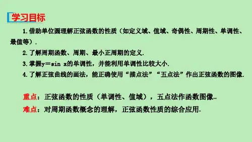 2023新教材高中数学第七章三角函数7.3.1正弦函数的性质的图像课件新人教B版必修第三册