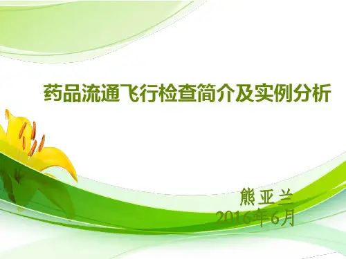 药品流通飞行检查