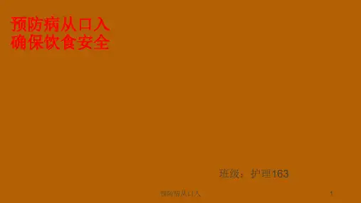 预防病从口入ppt课件