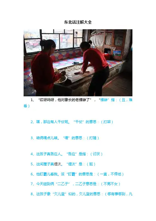 东北话注解大全