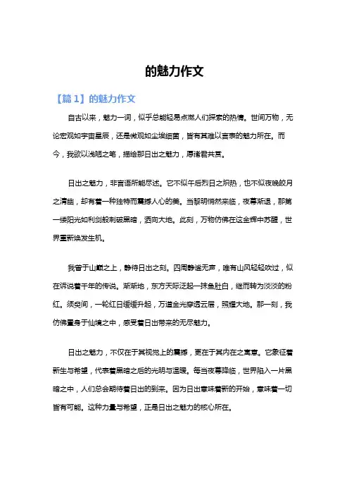 的魅力作文