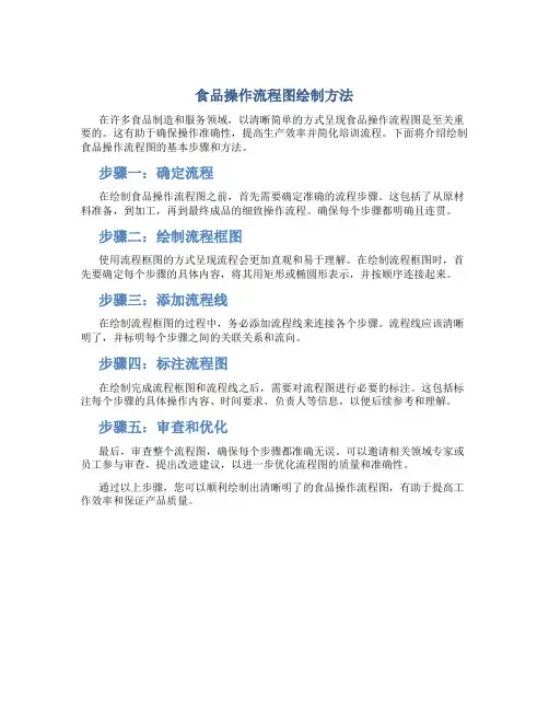食品操作流程图怎么画
