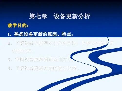 《工程经济学》设备更新分析