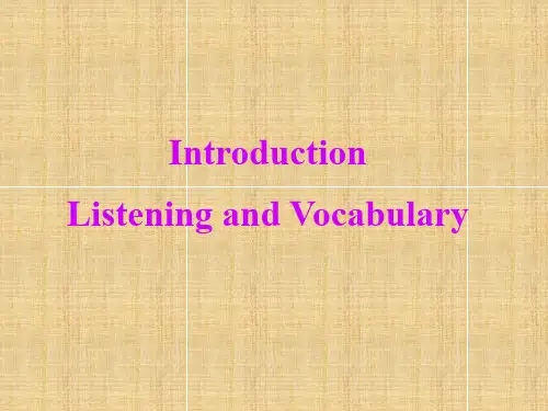 高中英语 Module 2 My New Teachers Listening名师课件 外研版必修1