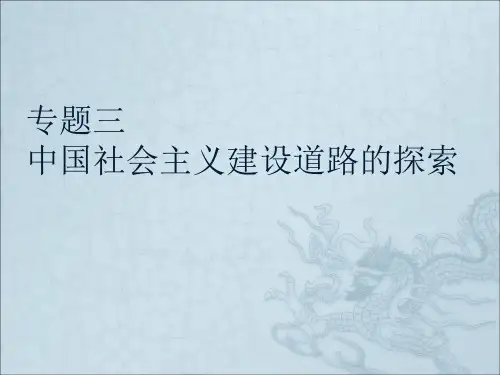 高中历史人民版必修2中国社会主义建设道路的探索 课件PPT