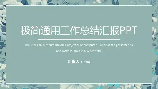 极简通用工作总结汇报PPTPPT模板