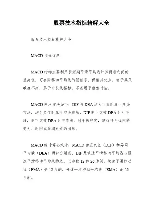 股票技术指标精解大全