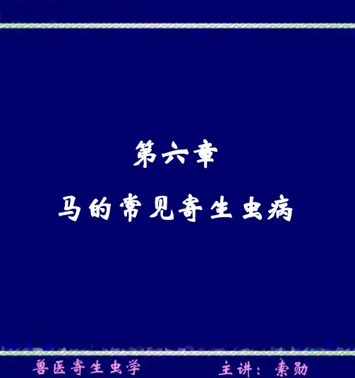 马的常见寄生虫病马伊氏锥虫病