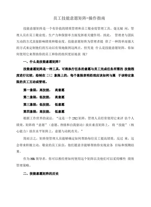 人力资源管理 员工技能意愿矩阵-操作指南