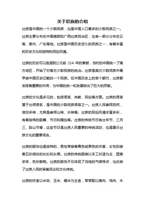 关于壮族的介绍