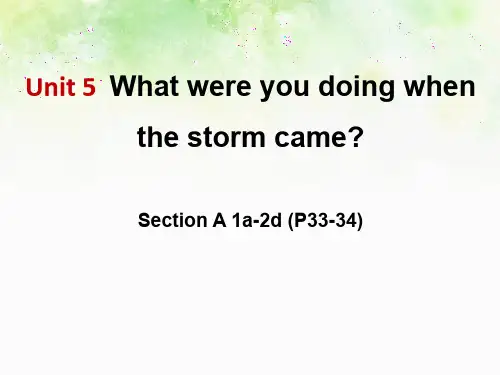 Unit 5《What were you doing when the rainstorm came》(第1课时)ppt课件