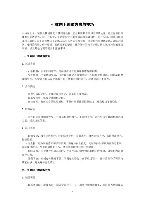 引体向上训练方法与技巧
